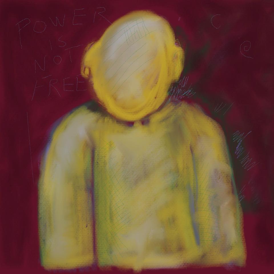 faceless person abstract